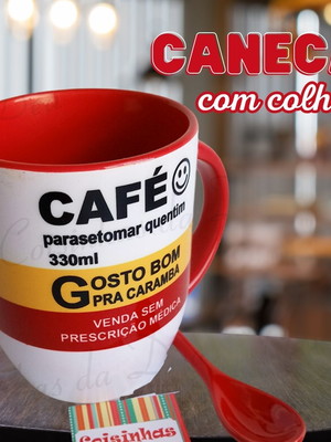Caneca com colher personalizada