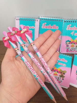 Kit 10 lápis personalizado qualquer tema