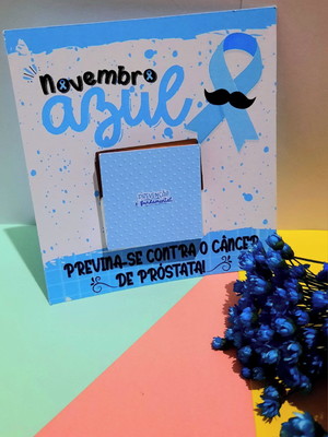 Card com chocolate cacau show 5g- novembro azul