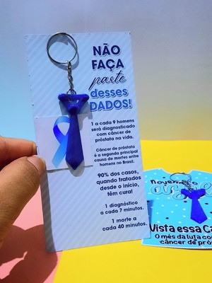 Card com chaveirinho- novembro azul