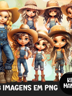 Kit digital fazendinha menina