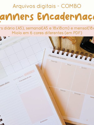Arquivo digital planners encadernação