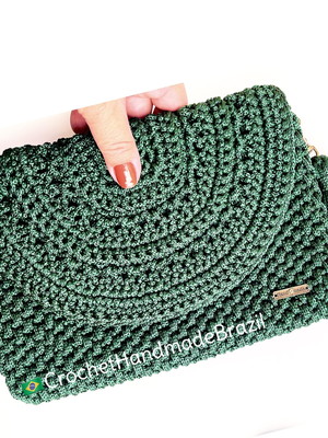 Bc01 - clutch croche giovanna com alça removível