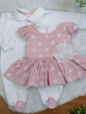 Macacão longo para bebê reino das princesas 02 pçs
