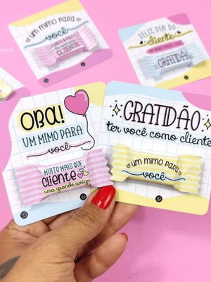 Card com bala cliente