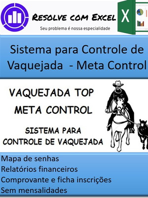Sistema para controle de vaquejada com mapa de senhas excel