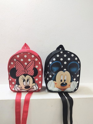 Mochila personalizada mickey e minnie bolinha