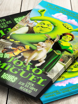 Convite impresso shrek