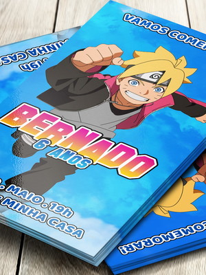 Convite impresso boruto