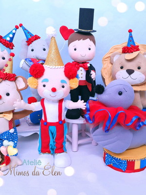 Kit decorativo circo tradicional de feltro