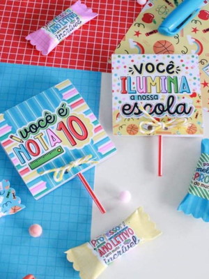 Pirulito personalizado volta as aulas