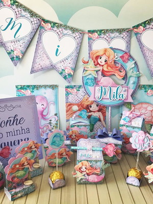 Kit só um bolinho médio - sereia lilás
