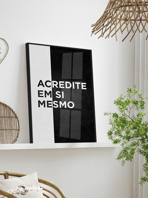 Quadro decorativo frase motivacional escritório sala vidro