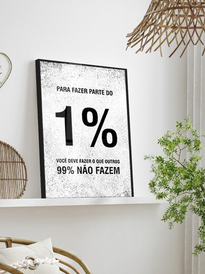 Quadro decorativo frase motivacional para escritório vidro