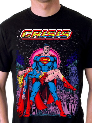Camiseta crise nas infinitas terras