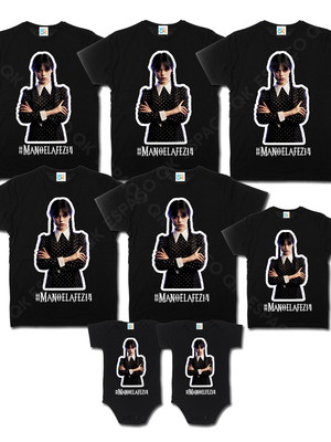 Kit família wandinha ft 5 ad +1 inf + 2 bodies