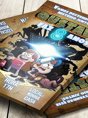 Convite impresso gravity falls