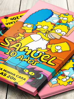Convite impresso simpsons
