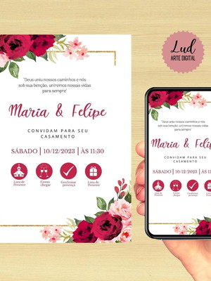 Convite digital interativo casamento