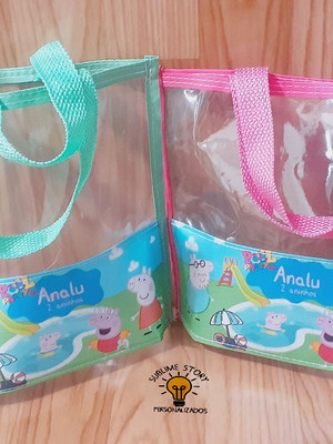 Bolsa cute transparente personalizada