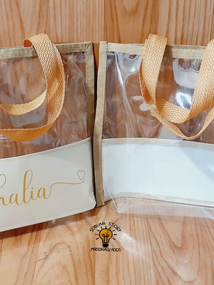 Bolsa cute transparente personalizada