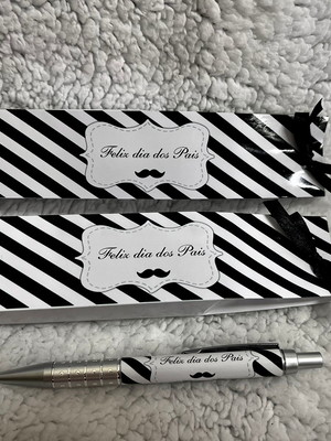 Caneta personalizada com caixinha/sacolinha dia dos pais