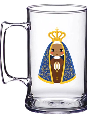 Caneca acrílica personalizada lembrancinha nossa senhora