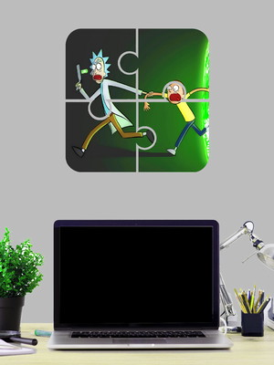 Quadros decorativos em mdf 3mm rick and morty 45x45
