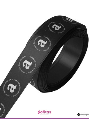 Fita de cetim personalizada número 9 38mm de espessura 50m