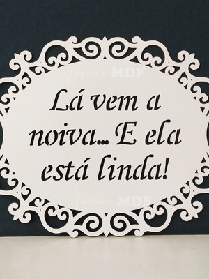 Placa oval vazada personalizada