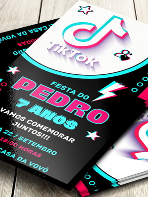Convite impresso tiktok