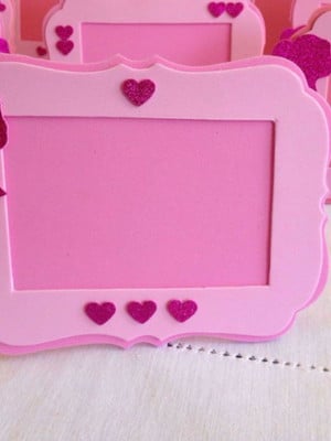 Lembrancinha porta retrato rosa rosa