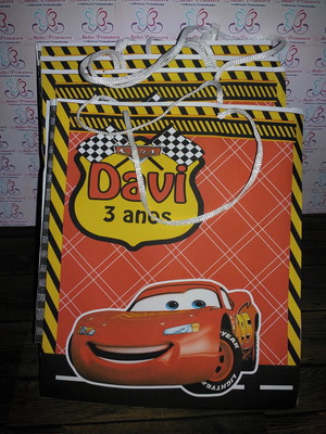 Sacolinha personalizada grande carros
