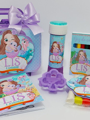 Kit diversão na maletinha sereia cute