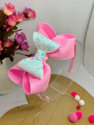 Laço barbie rosa tiara