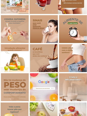 Pack canva nutricionista minimalista & elegante