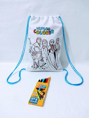 Mochila pinte e lave frozen