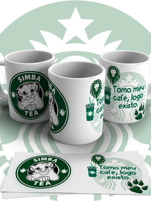 Caneca simba café starbucks