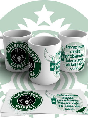 Caneca malévola café starbucks