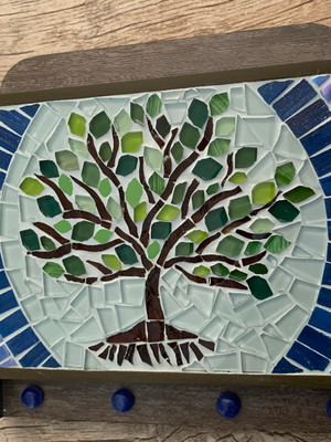 Porta cartas em mosaico árvore da vida