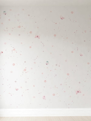 Papel de parede infantil borboletas quarto de bebê vr544