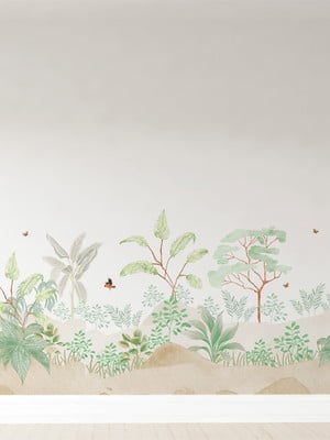 Papel de parede infantil floresta para quarto de bebê vr551