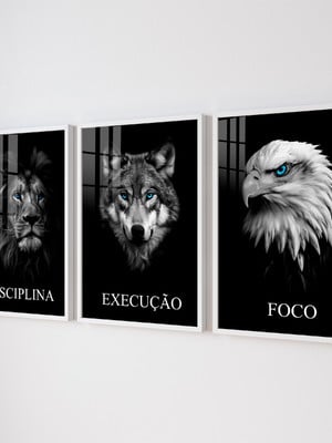 Quadro disciplina, execuçao, foco, black'white