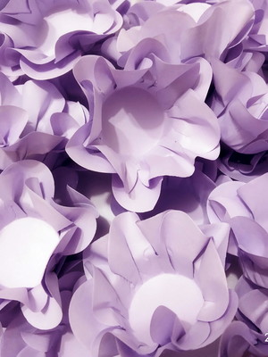 100 forminhas doce flor dupla papel lilas alfazema promoção