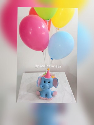 Elefante cachepô centro de mesa com pega balão