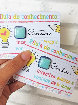 Card com chiclete- volta as aulas