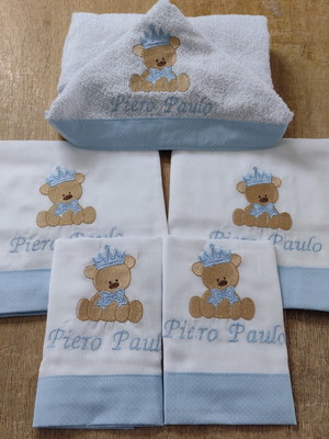 Kit fralda e toalha personalizada