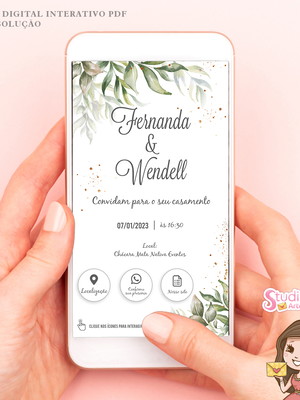 Convite digital casamento interativo (com link)