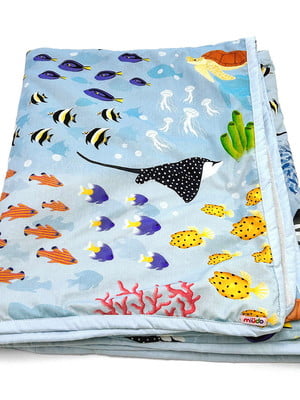 Manta dupla-face fundo do mar - solteiro