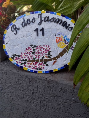 Placa numero externa ardosia